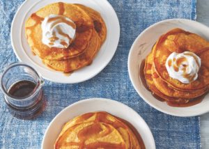 Spiced Pumpkin Pancakes with Vanilla Whipped Cream 1 1 e1539865887220