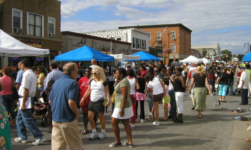 The annual Westbury street fair draws a crowd on Post Avenue.