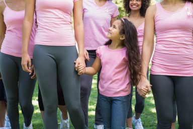 Females participating in breast cancer awareness