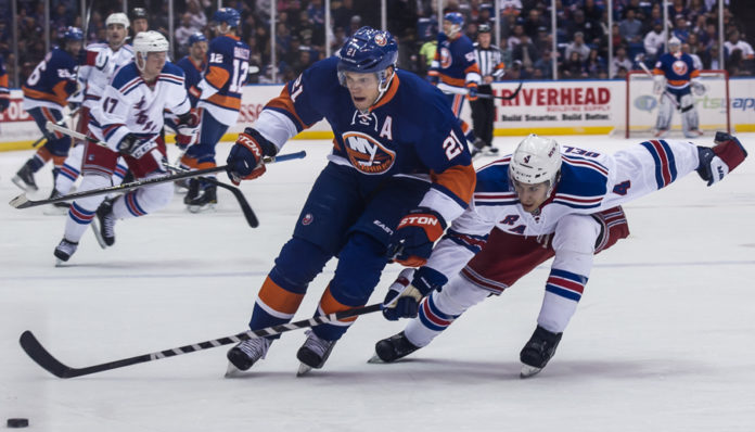 Battle for the puck
