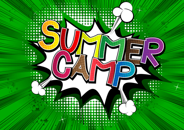 Summer Camp – Comic book style word.