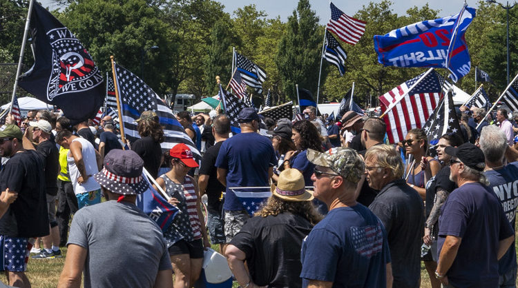 Back The Blue rally in Eisenhower Park e1595766537583