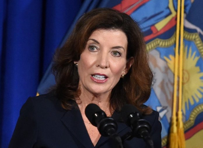 Lt. Gov. Kathy Hochul in Albany, New York mask mandates