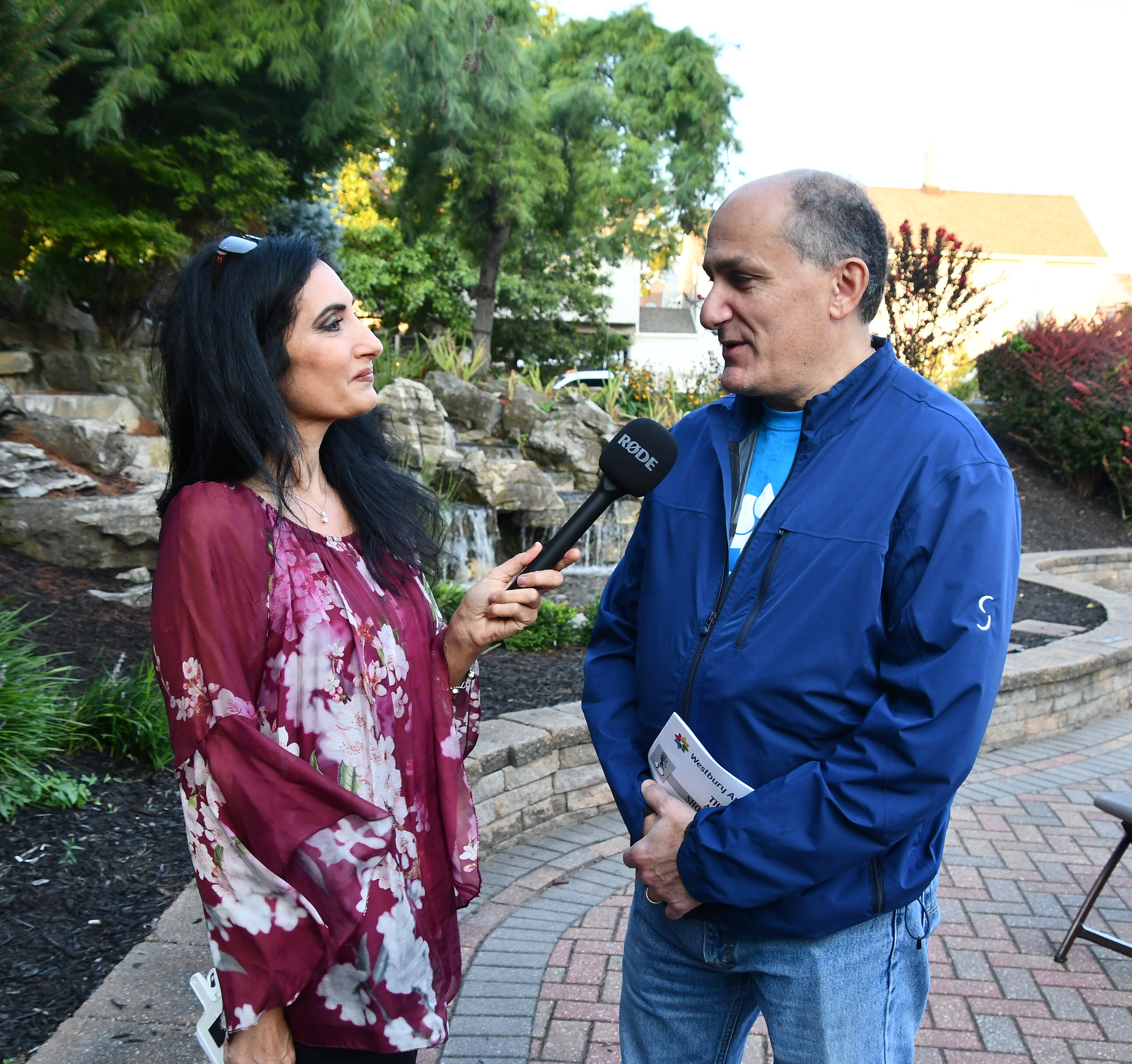 Image 5 Michelle Rouhani interviewing Westbury Village Mayor Peter Cavallaro