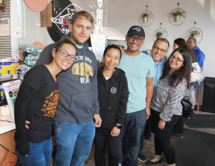 Image 2 Alyssa Guidice, Tim Mertz, Owner of the Social Playhaus Marc Bacayon, Jenni Bacayon, Hair We Share Suzanne Chimera and Dean Riskin dine-li