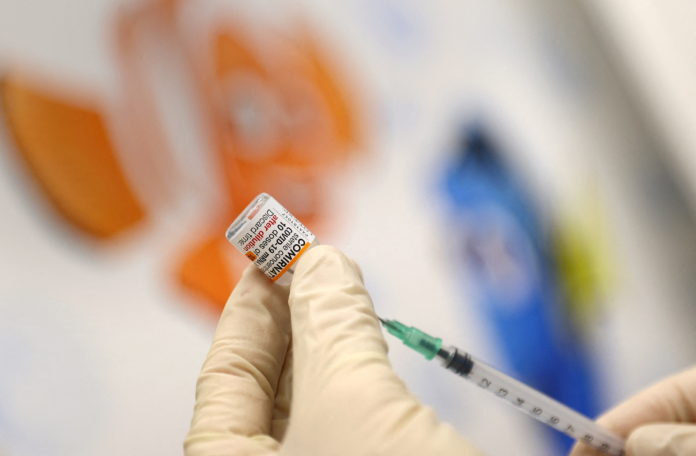 FILE PHOTO: Children are being vaccinated against COVID-19 in Maintal near Frankfurt covid vaccine
