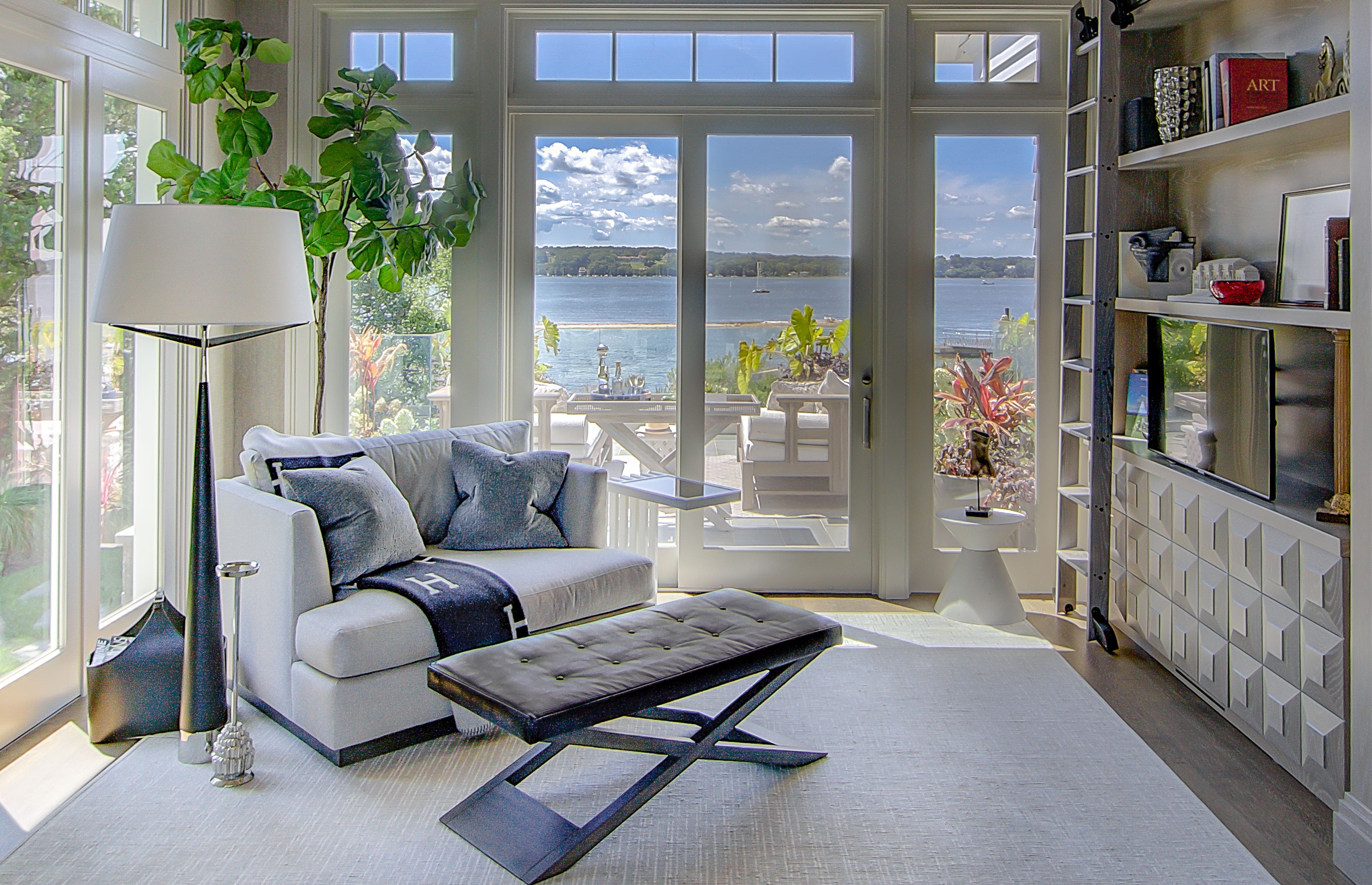 Home Office Overlooking Northport Bay Earns Interior Design Society Award