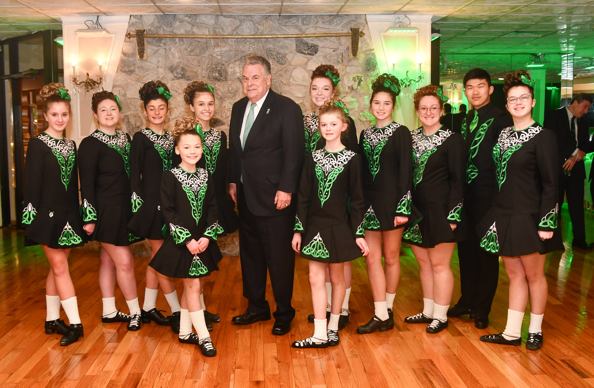 Image 2 Former U.S. Congressman Peter King with the Mise Eire Irish dancers
