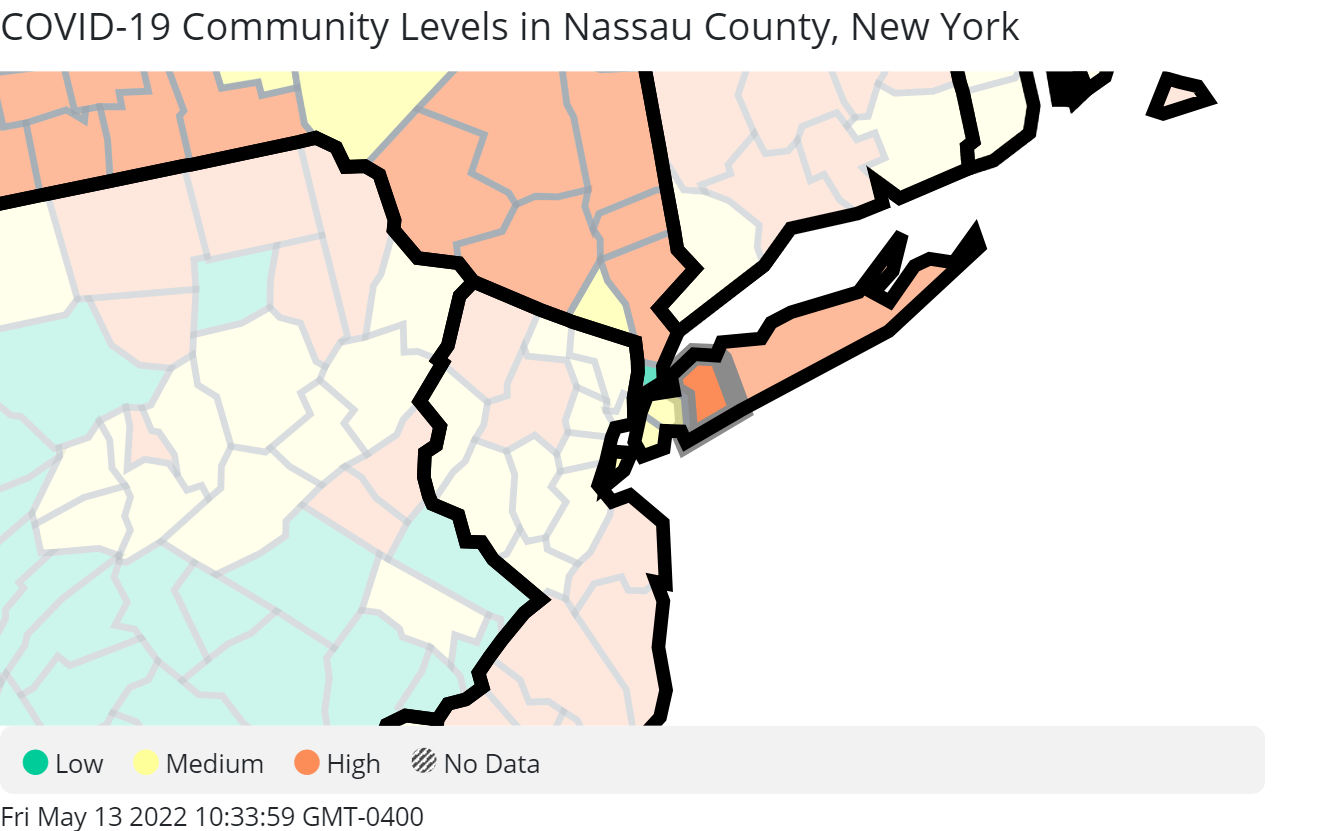 Nassau County New York COVID 19 Community Levels