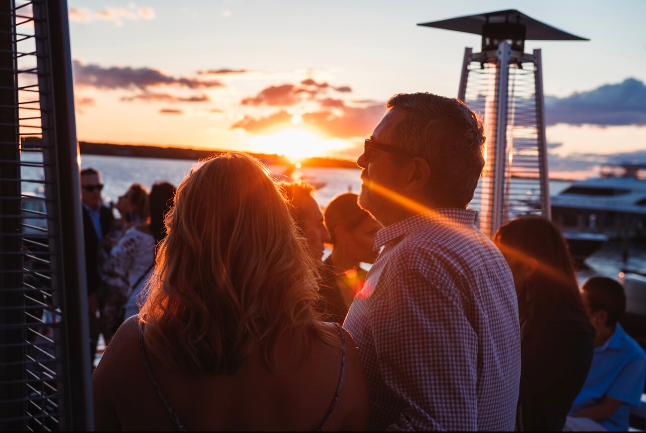 Beautiful sunset at Dan's Chefs of the Hamptons 2022