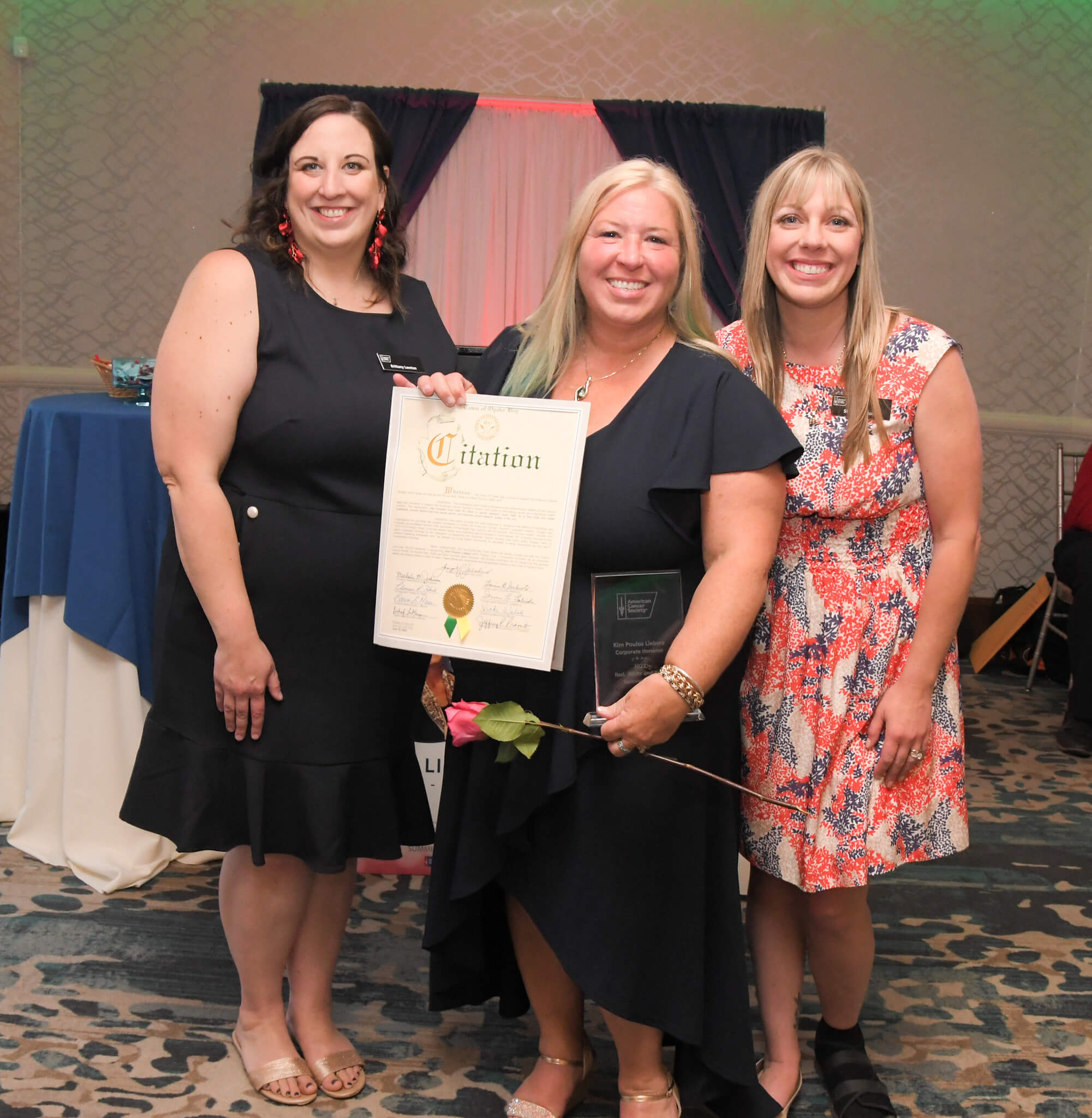 Image 4 Brittany Lawton ACS Associate Director Corporate Honoree Kim Poulos Lieberz Stephanie Robb