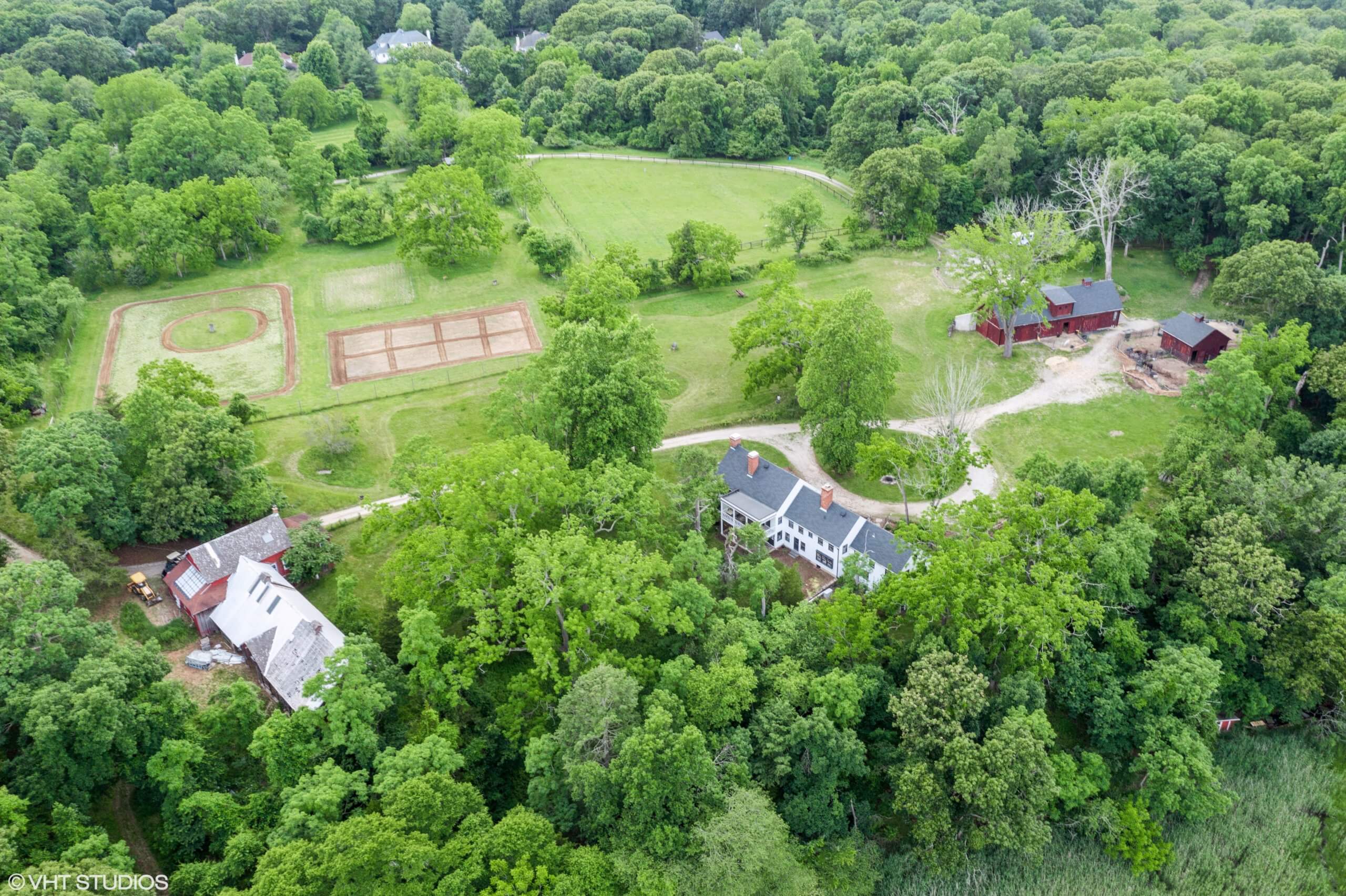 53 Landing Meadow Road Aerial View Print scaled