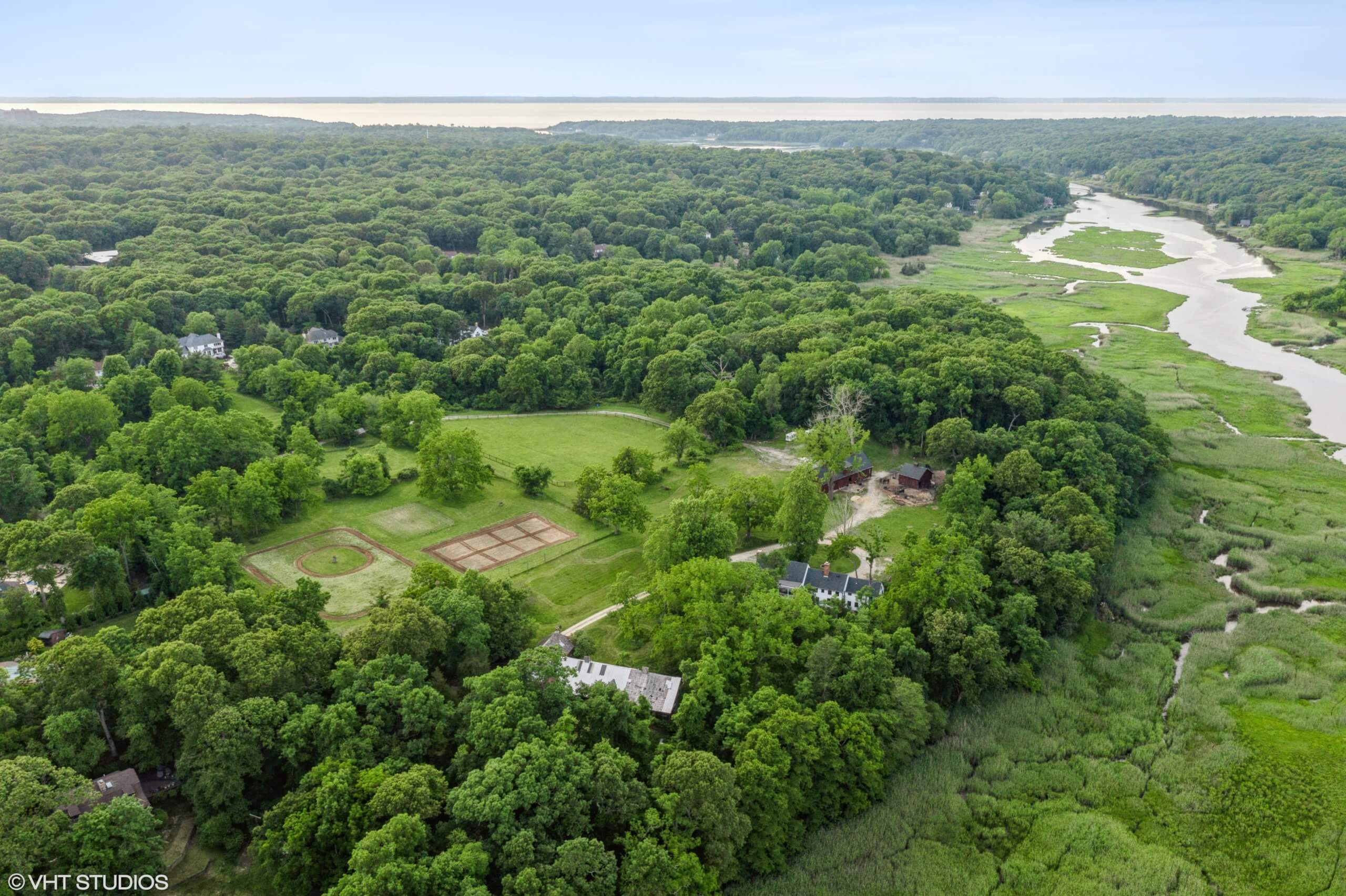 55 Landing Meadow Road Aerial View Print scaled