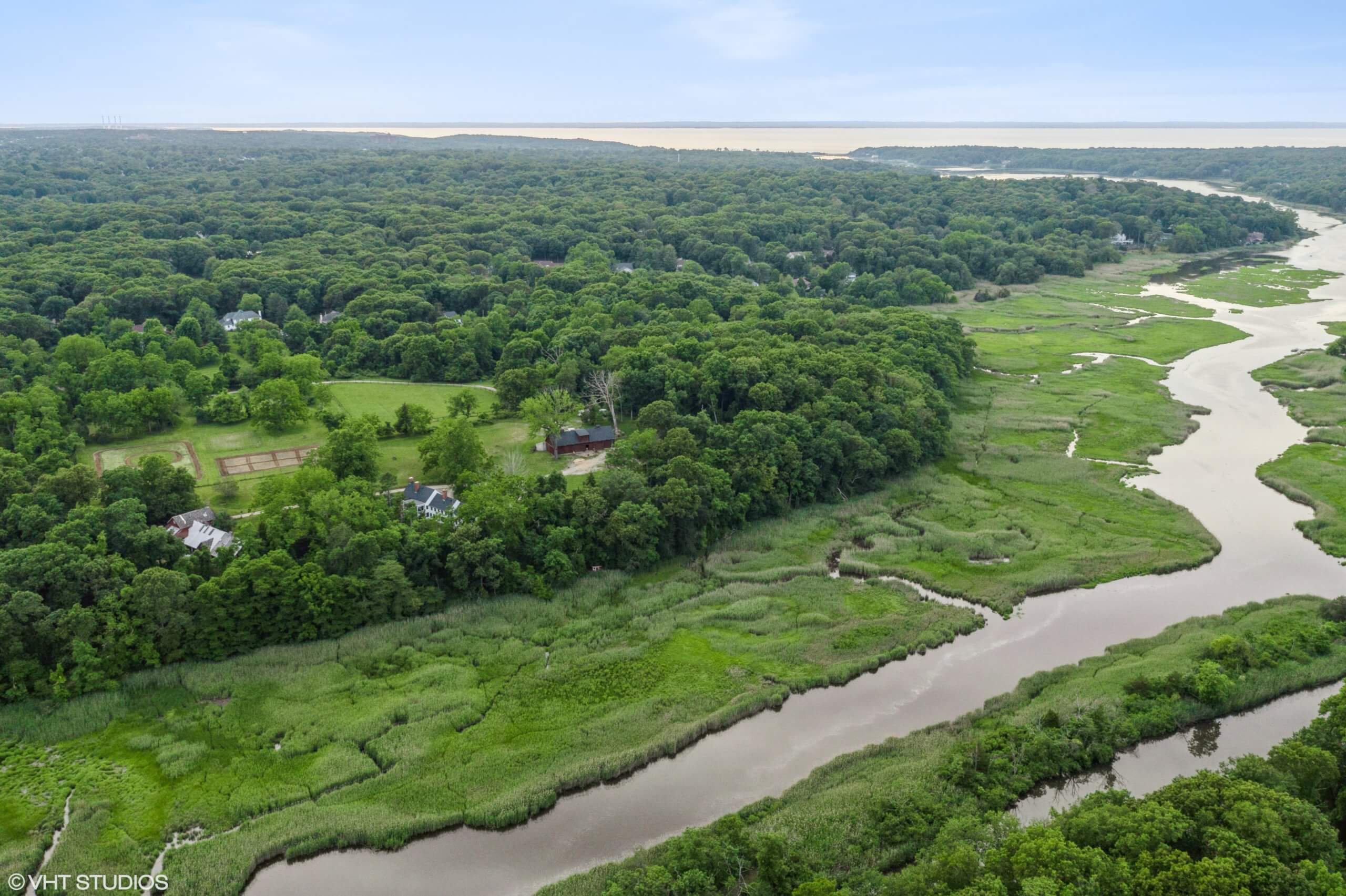 61 Landing Meadow Road Aerial View Print scaled