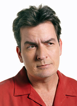 Charlie-Sheen-in-Red-Shirt