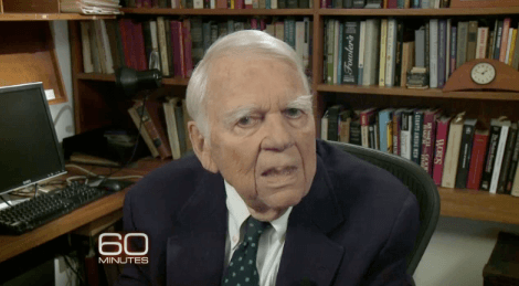 Screenshot from Andy Rooney's final farewell "60 Minutes"