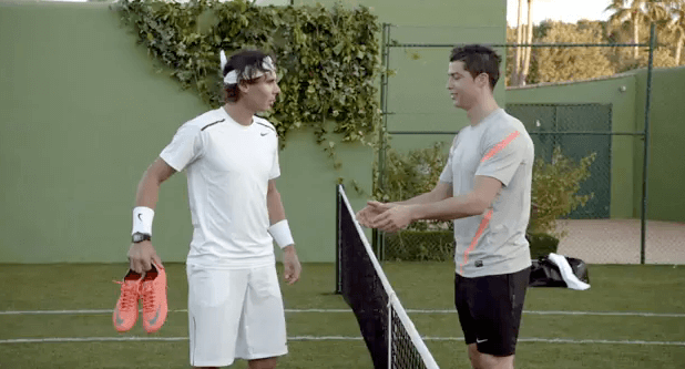 Rafael Nadal And Cristiano Ronaldo Face Off Commercial