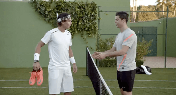 Rafael Nadal And Cristiano Ronaldo Face In Nike Commercial (Video)