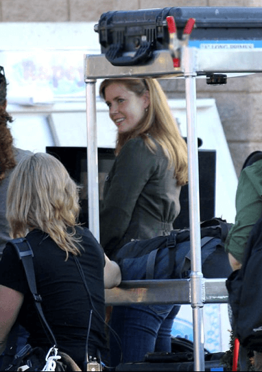 Amy Adams on set of “Man of Stell”