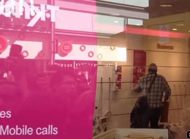 Man smashes up T-Mobile Shop