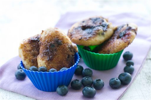 Food Deadline Skillet Blueberry Muffins