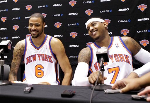 Tyson Chandler and Carmelo Anthony
