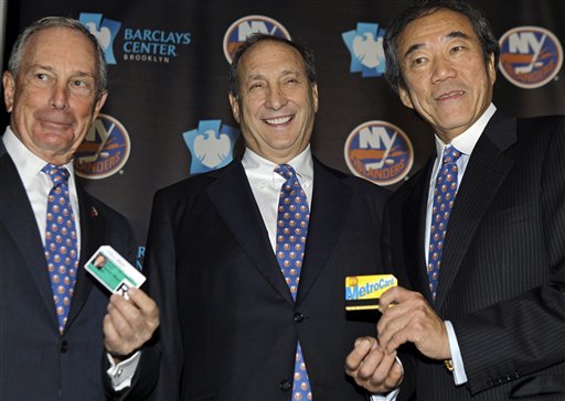 Michael Bloomberg, Bruce Ratner, Charles Wang