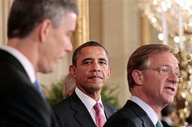 Barack Obama, Arne Duncan, Bill Haslam,