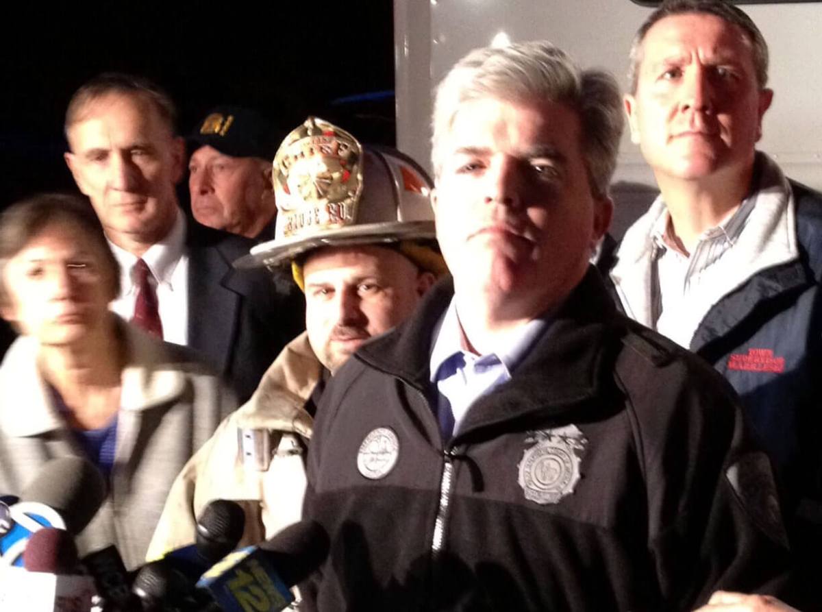 Ridge Manorville Brush Fire Steve Bellone