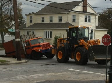 Nassau County Truck In Sinkhole