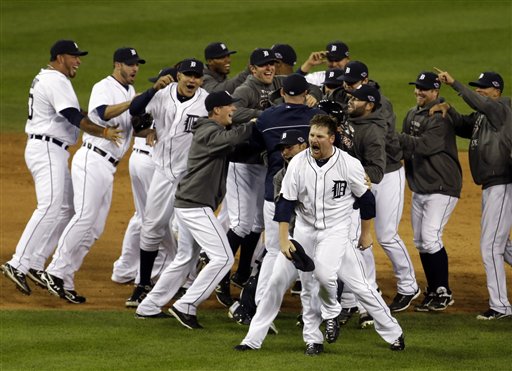 APTOPIX ALCS Yankees Tigers Baseball