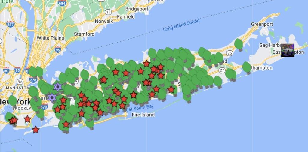Find the Best Decorated Houses on Long Island Using This Holiday Lights Map