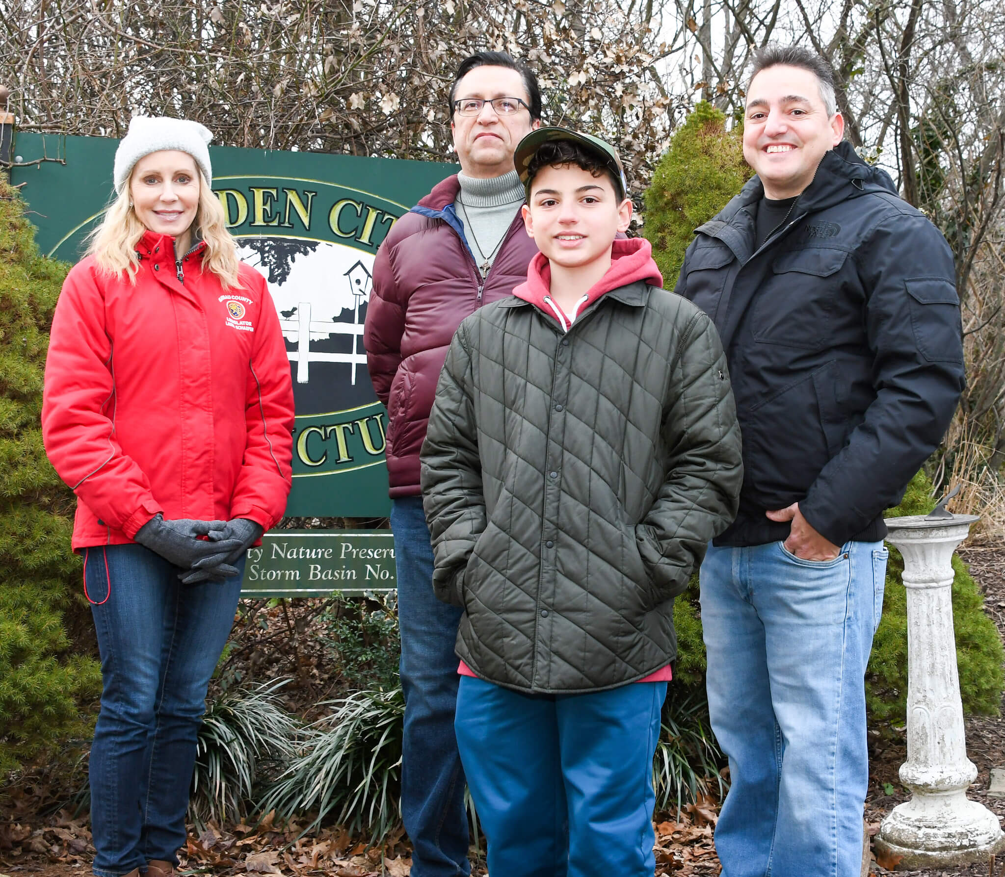 Image 2 Nassau County Legislature Laura Schaefer John Cronin GCBS Volunteers of the Year Tino DUrso Umberto DUrso