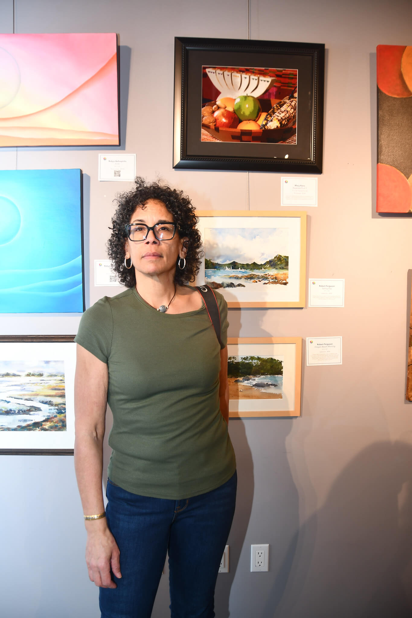 Image 7 Mary Reno with her artwork Kwanzaa Fruit