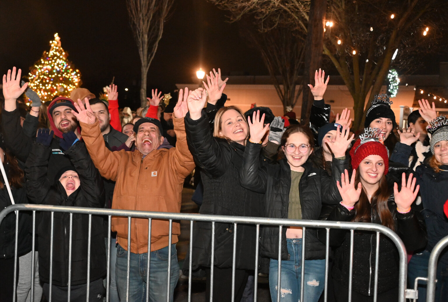 Huge Crowds at the Village of Lindenhurst New Year’s Eve 2024 Ball Drop