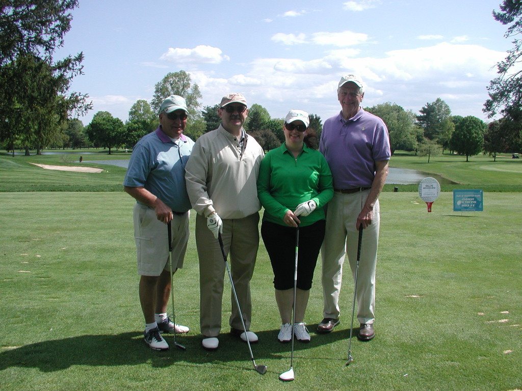 MercyFirst Golfers (L-R) Bill Donohue, Board Member Ridgewood Savings Bank, Len Stekol, Executive VP/ CFO Ridgewood Savings Bank and MercyFirst Board Member, Laura Peters, VP of Human Resources Ridgewood Savings Bank and Jim Dixon, Board Member Ridgewood Savings Bank.