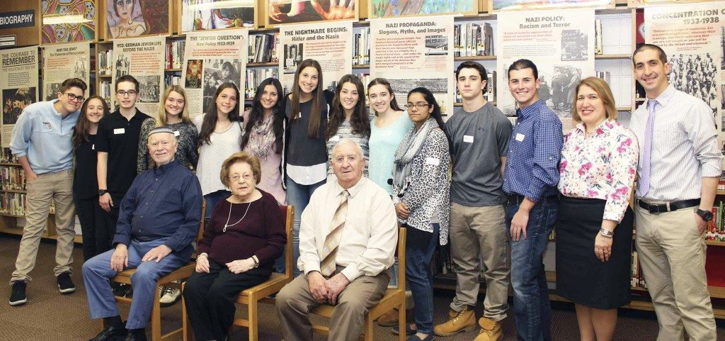 Students, faculty and survivors gathered at Syosset High School for Holocaust Remembrance Day.
