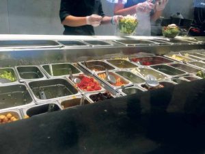 Some of the available toppings to choose from.