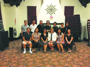 As the school year began, the GNCA board welcomed the district’s new superintendent, Dr. Teresa Prendergast, during its monthly meeting. From left, front row: Wen Wu, Mo Chen, Shuna Luk, Dr. Prendergast, Ke Wei, Else Lau; back row: Ding Li, Chris Huang, Nathan Fong, Mimi Hu, Alice Ngai-Tsang, Yanlin Yue and Betty Leong. 