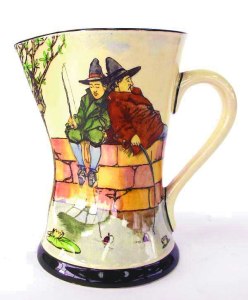 Royal Doulton pitcher marked The Fishers