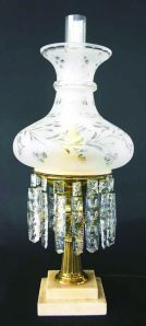 Victorian Astrl lamp signed Cornelius & Co.