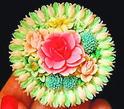 Celluloid brooch