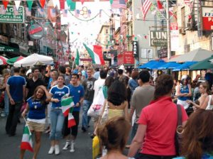 Residents of Little Italy celebrating the Italian national team’s victory in the 2006 World Cup