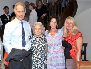 Preview reception. Eric, Joan and Mimi Saltzman with Museum Board President Angela Susan Anton. (Photo by Tab Hauser)