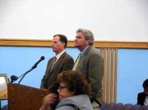 Roger Smith and Curt Coronado answering questions of BOE