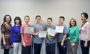 From left: Sommer Allen, HCN’s manager of volunteers, Chris Court, HCN’s director of Special Events, Justin Kalman, Justin Hertz, Drew Halpern, Jordan Kahn and Mayra Engel and Pin-Ying La Natra, both HCN’s coordinator of volunteers.