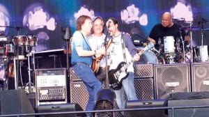 Liverani’s father Tom joined the duo on stage.