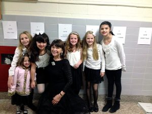 Feuss with her students at Northside Elementary School in Farmingdale.