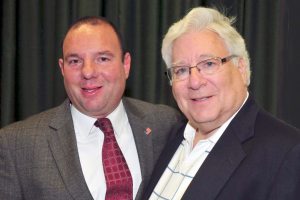 Mayor Koblenz (right) joins Councilman Peter Zuckerman at the event