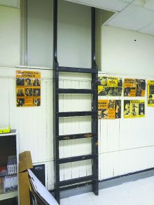 Escape ladders in the basement classrooms